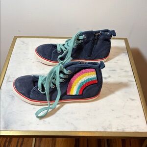Mini Boden Rainbow High Top Sneaker Size 34(2)